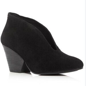 Eileen Fisher Iman Cutout Wedge Bootie Black Suede